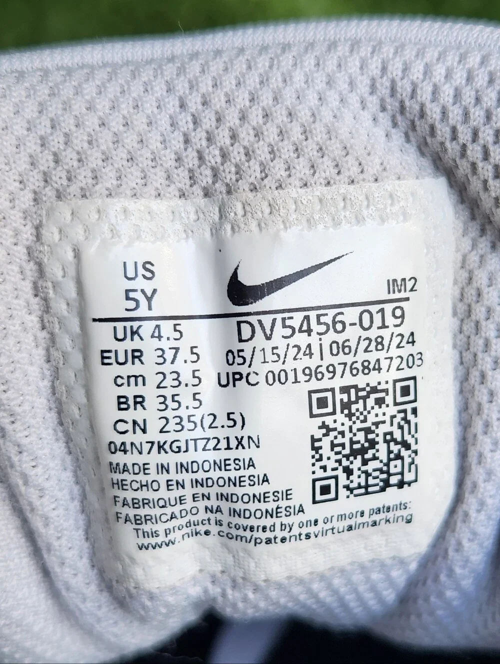 Nike Court Borough Low Big Boys Kids Leather White Gray Sneakers Size 5 Youth
